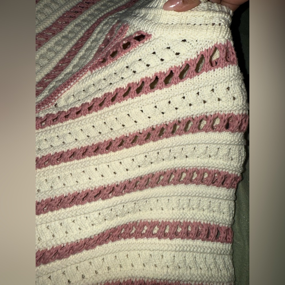 HAVEN STRIPE SWEATER by Another Love in Cherry Cream ๐ Size Small NWT - Picture 9 of 16